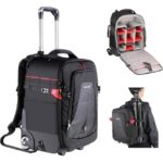 COOPIC BP50 2-in-1 Rolling Camera Backpack