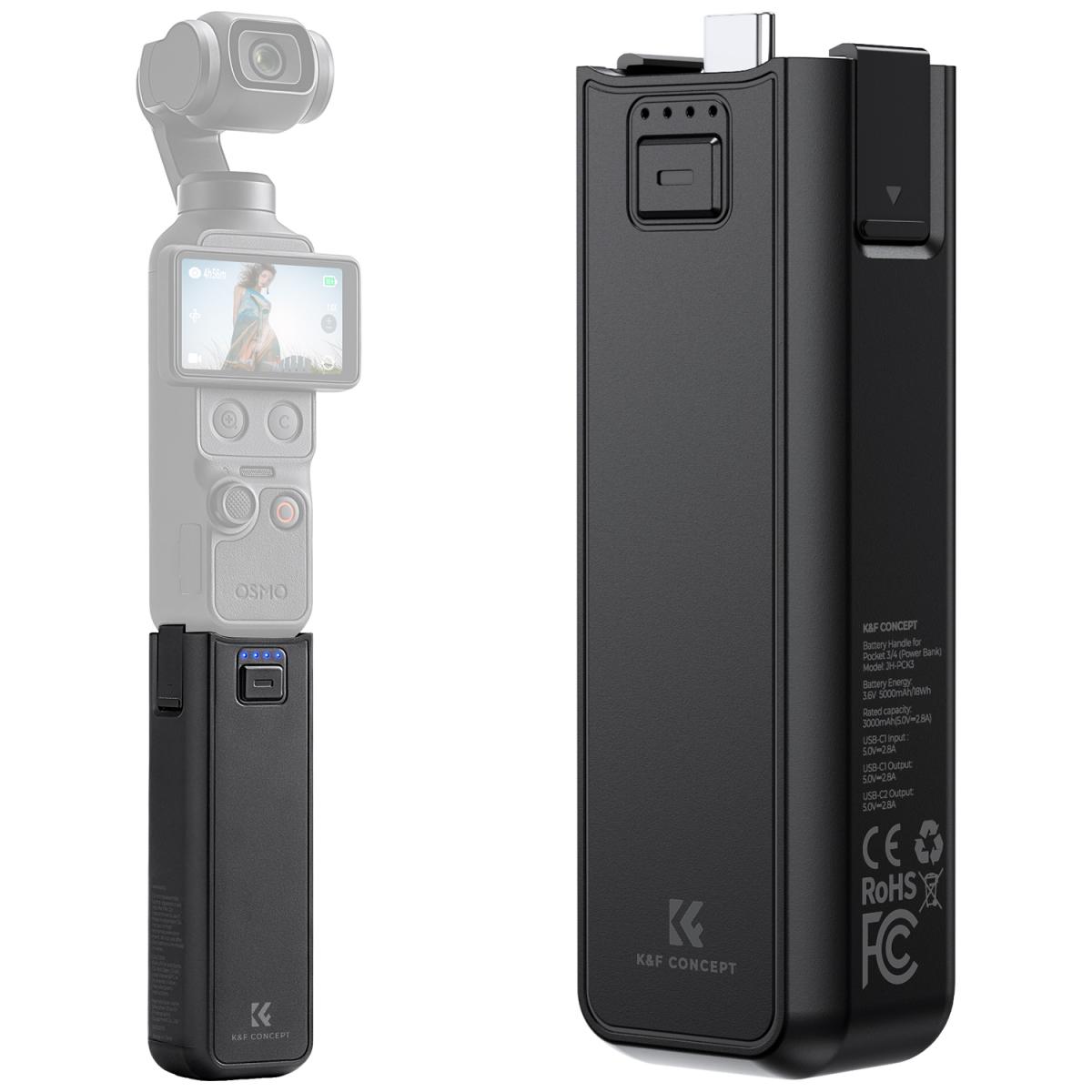 KF28.0139-1-1200x1200 k&F Battery Handle for Osmo Pocket 4/3 - الصورة 1