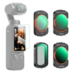 K&F Magnetic Black Mist 1/4+CPL+ND2-32+ND32-512 Filter Set for DJI Osmo Pocket 4/3