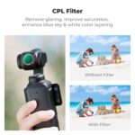K&F Magnetic Black Mist 1/4+CPL+ND2-32+ND32-512 Filter Set for DJI Osmo Pocket 4/3 - الصورة 2